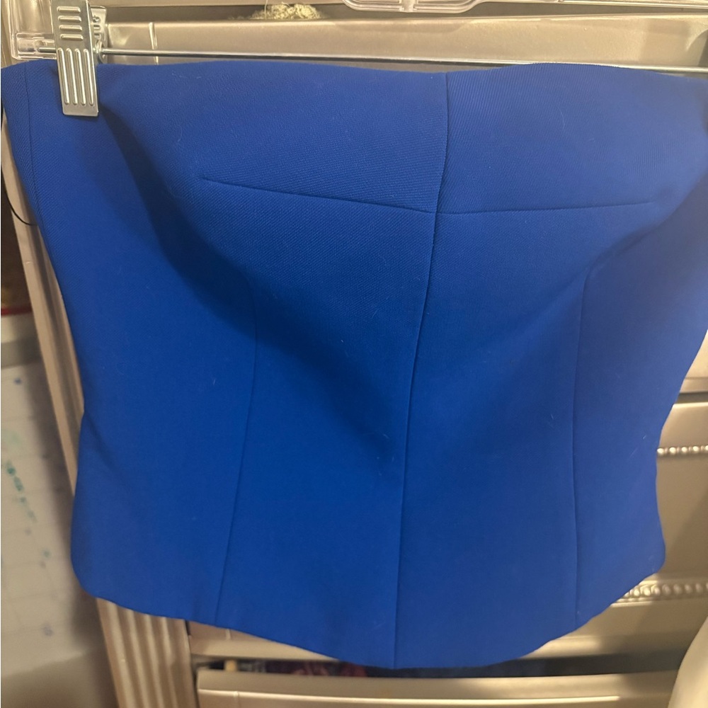 Vibrant Blue Strapless Top